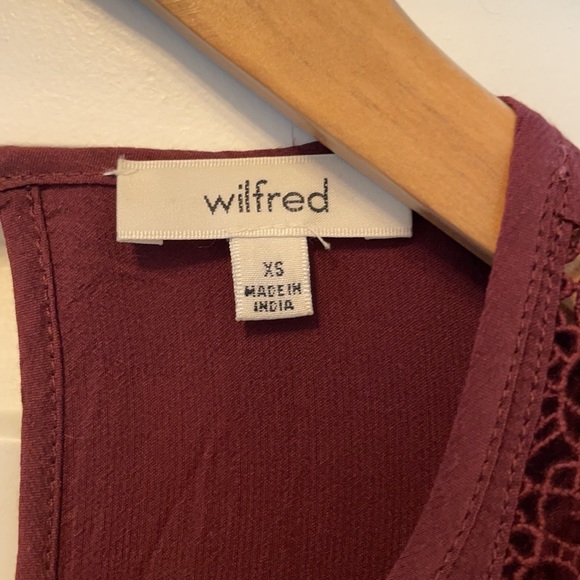 Aritzia Wilfred Burgundy Blouse - Picture 2 of 5